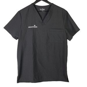 Easy Stretch Scrub Top Size XS Womens‎ Black Shirt medical Uniform V Neck Nurse